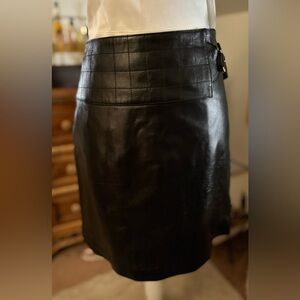 Cache leather skirt